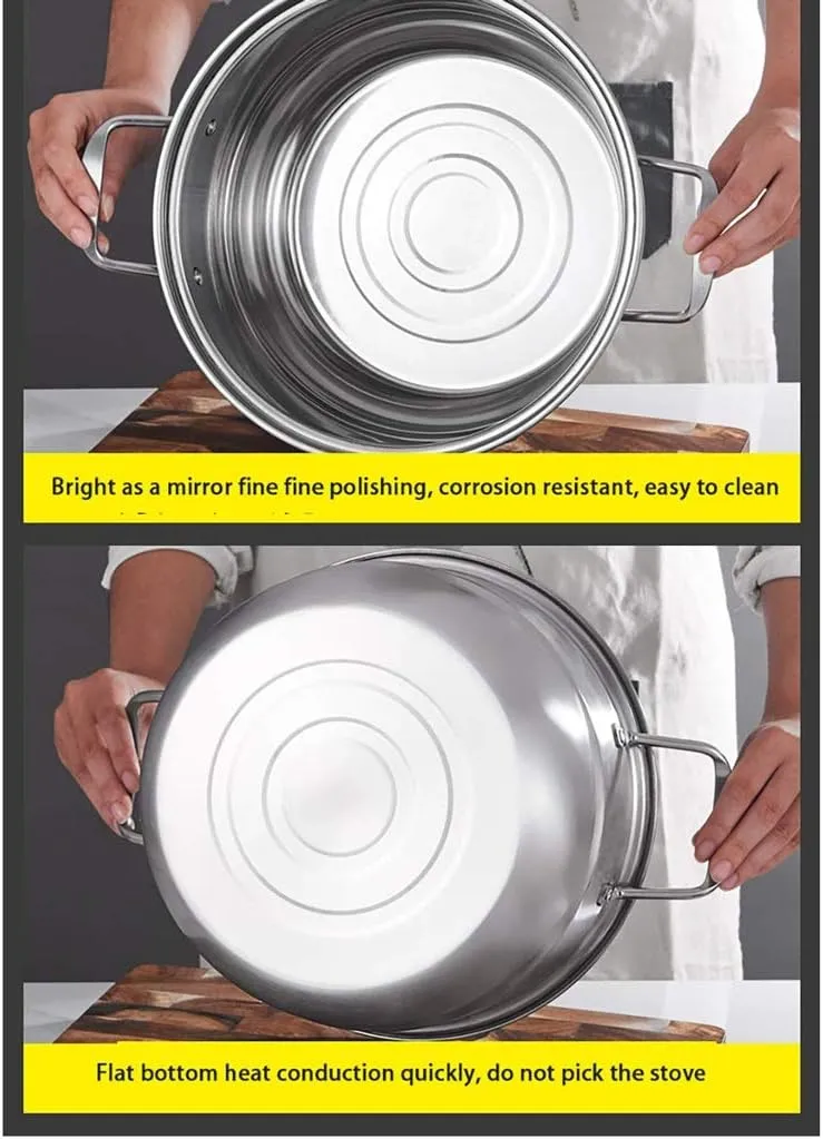 3-Layers Stainless Steel Steamer Pot