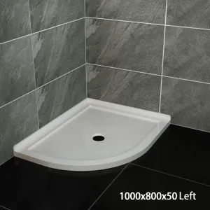 800x1000mm Extra Strong Acrylic Fiberglass Curved Shower Base