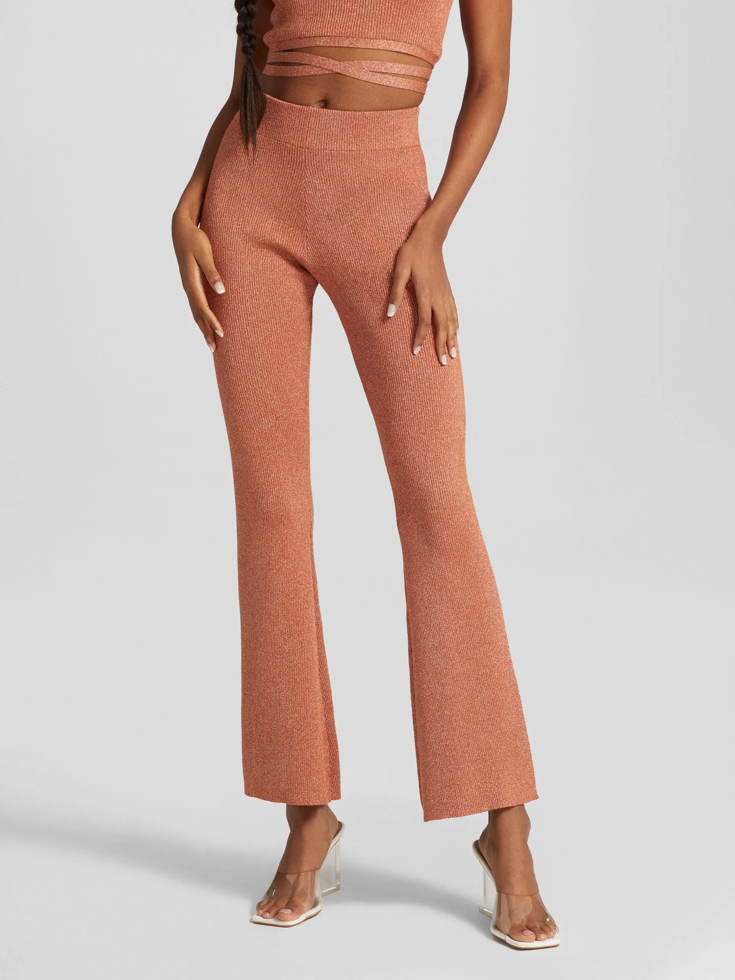 Alana Metallic Flare Pant