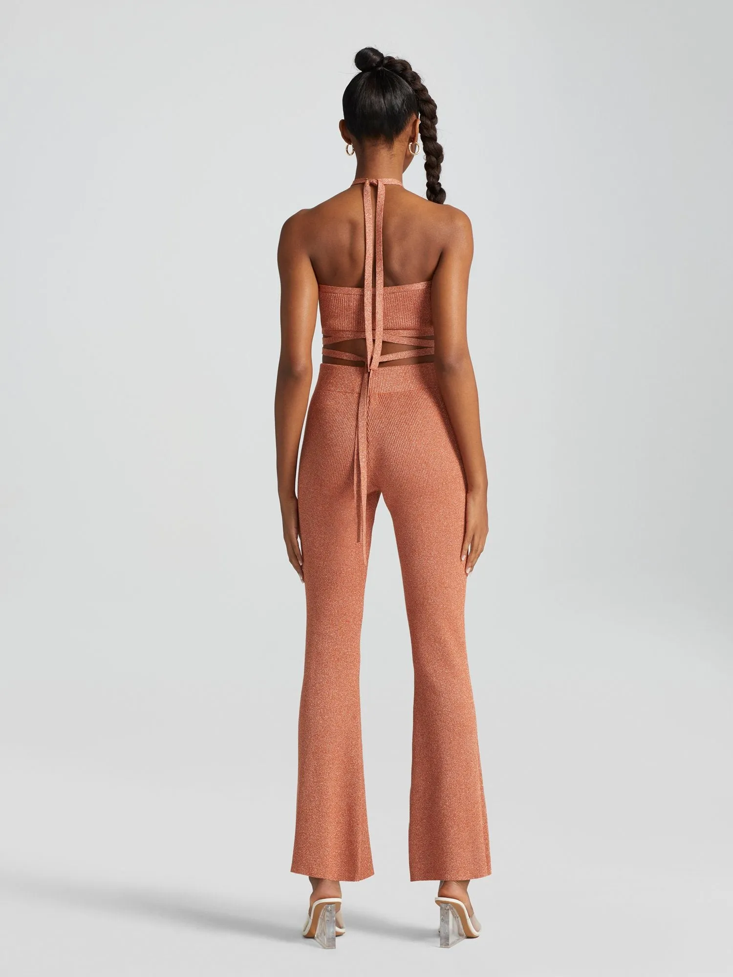 Alana Metallic Flare Pant