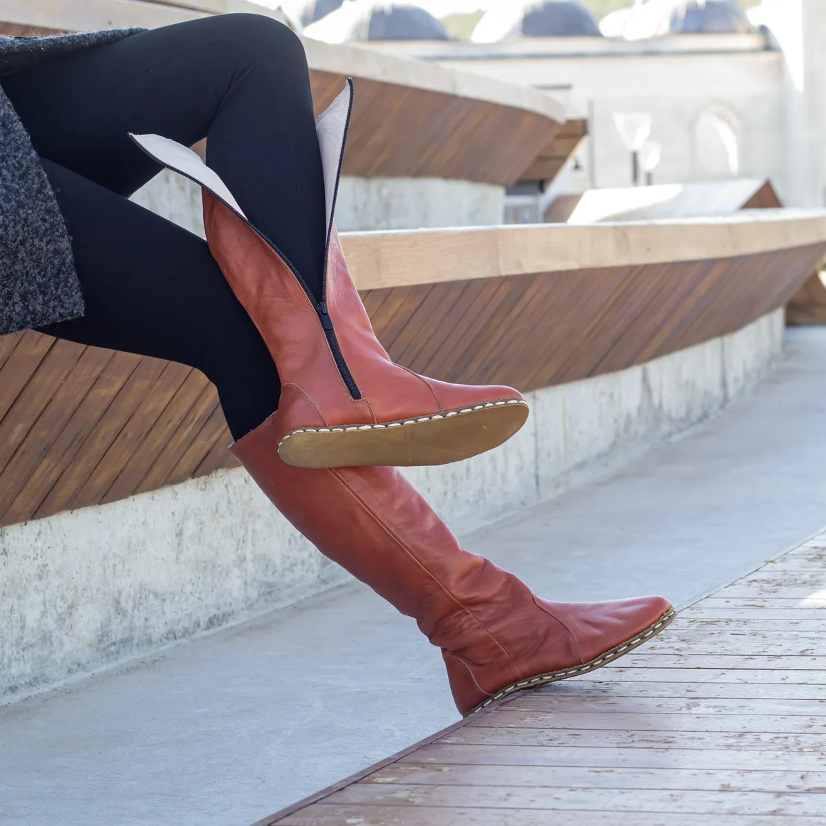 Barefoot Long Boots Brown for Women