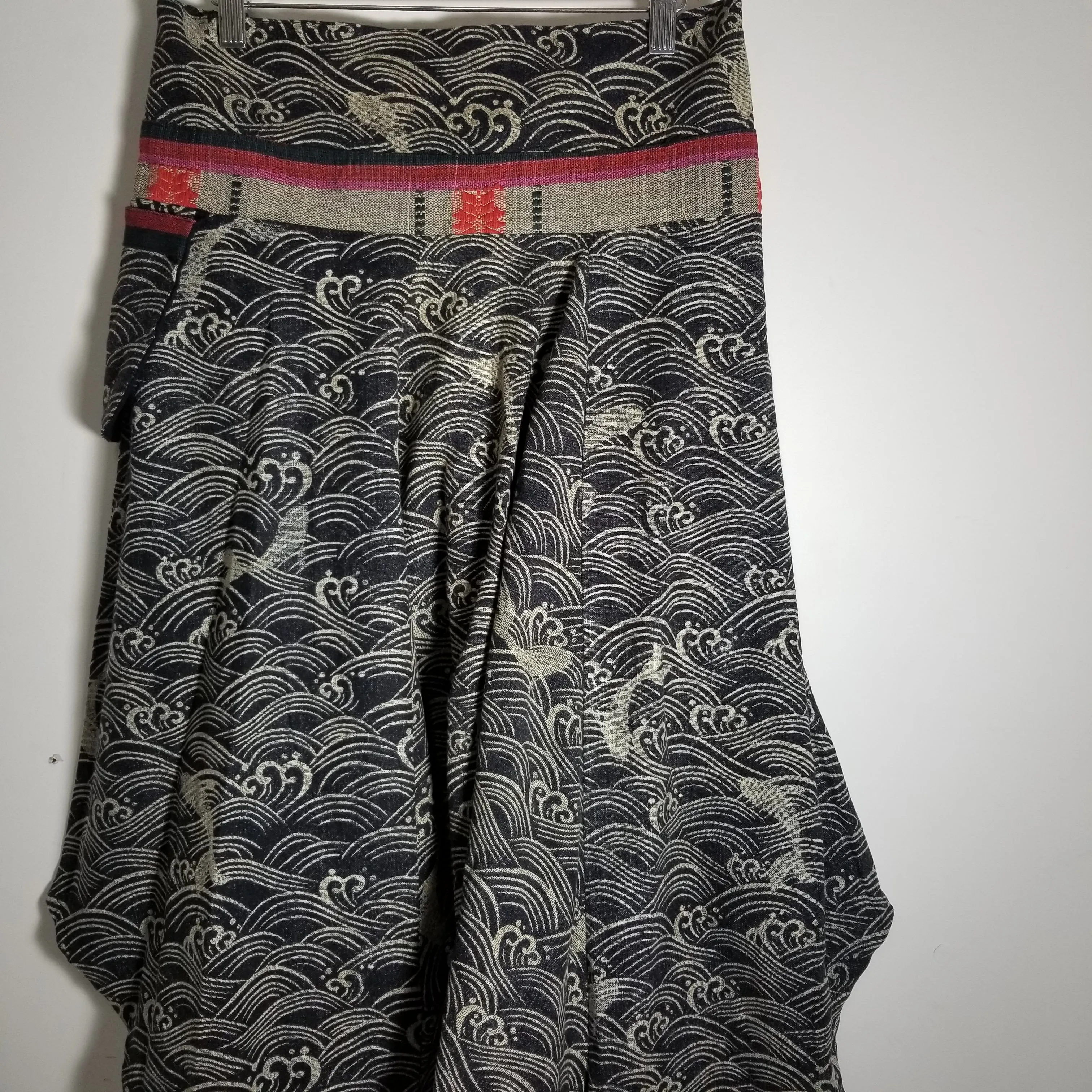 Black Waves Tribal Warrior Pants