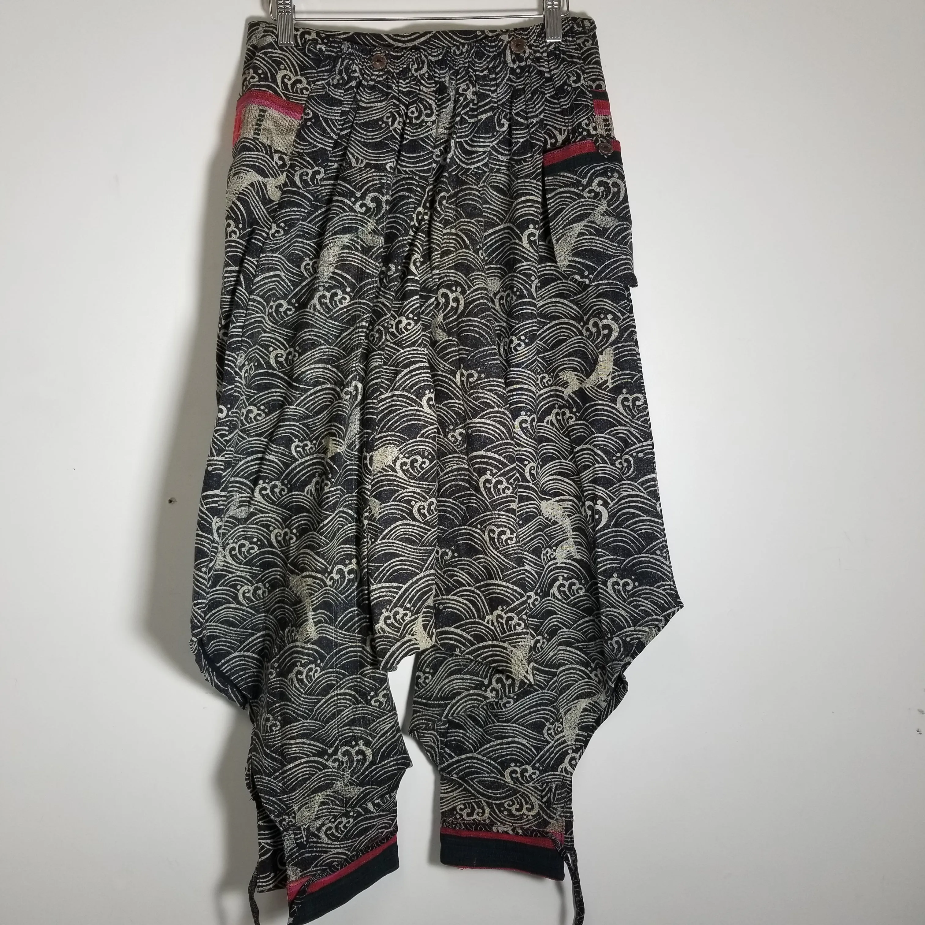 Black Waves Tribal Warrior Pants