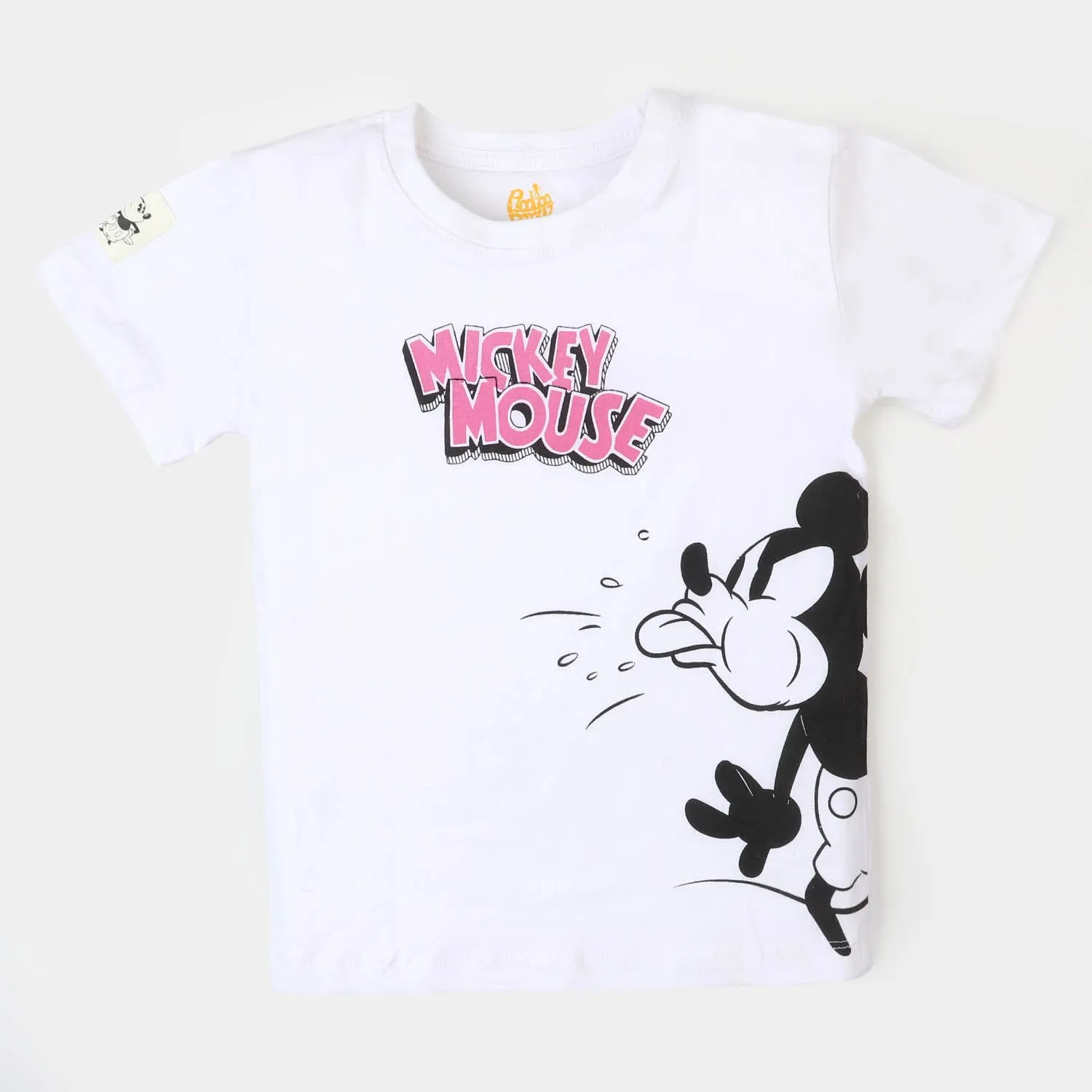 Boys Cotton T-Shirt Character | White