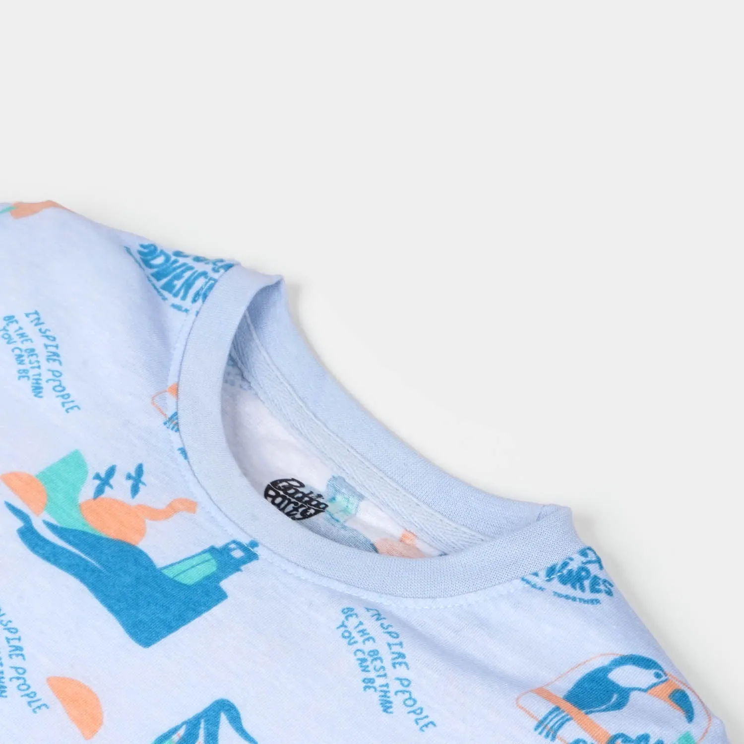 Boys Cotton T-Shirt Tropicool - Sky Blue