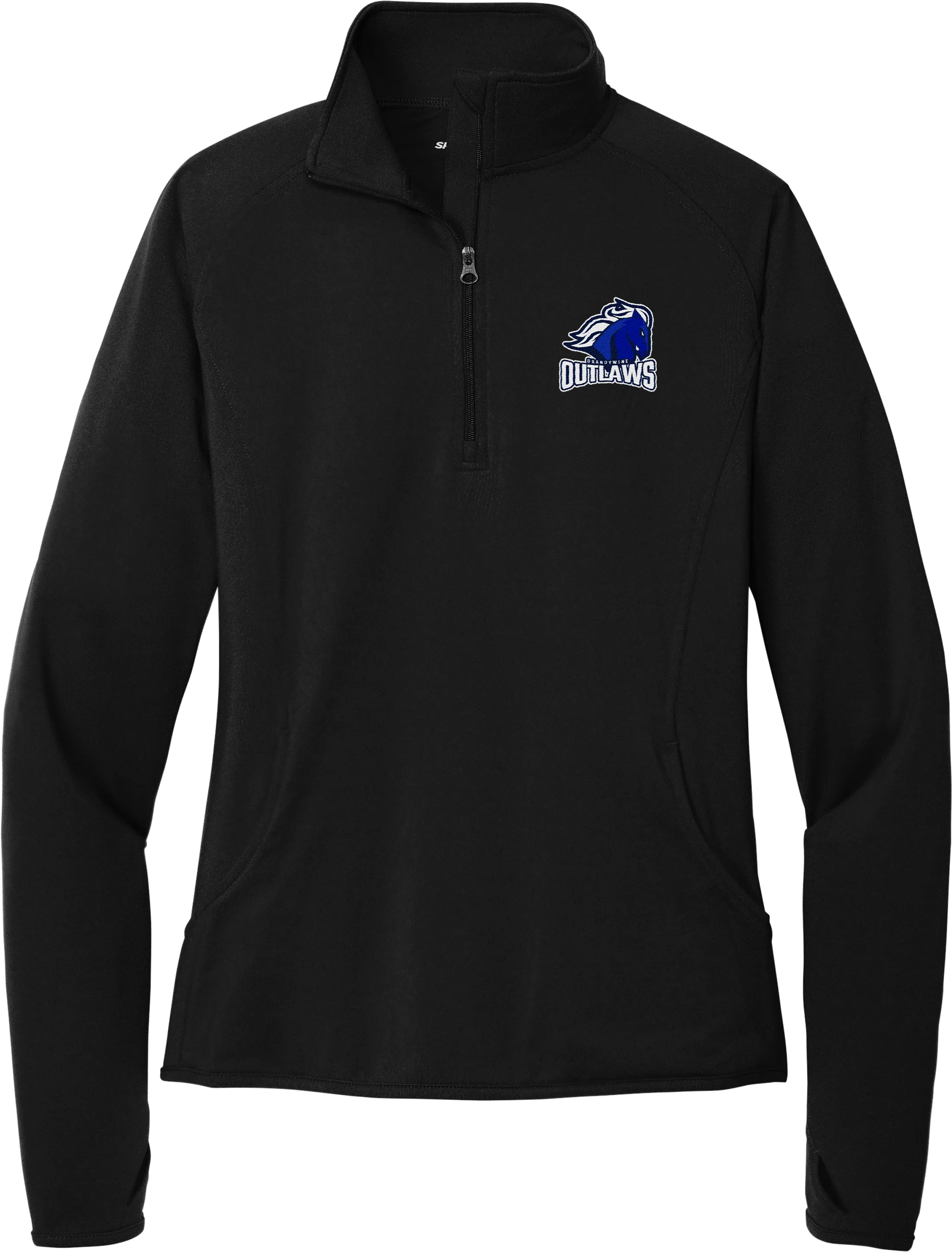 Brandywine Outlaws Ladies Sport-Wick Stretch 1/4-Zip Pullover