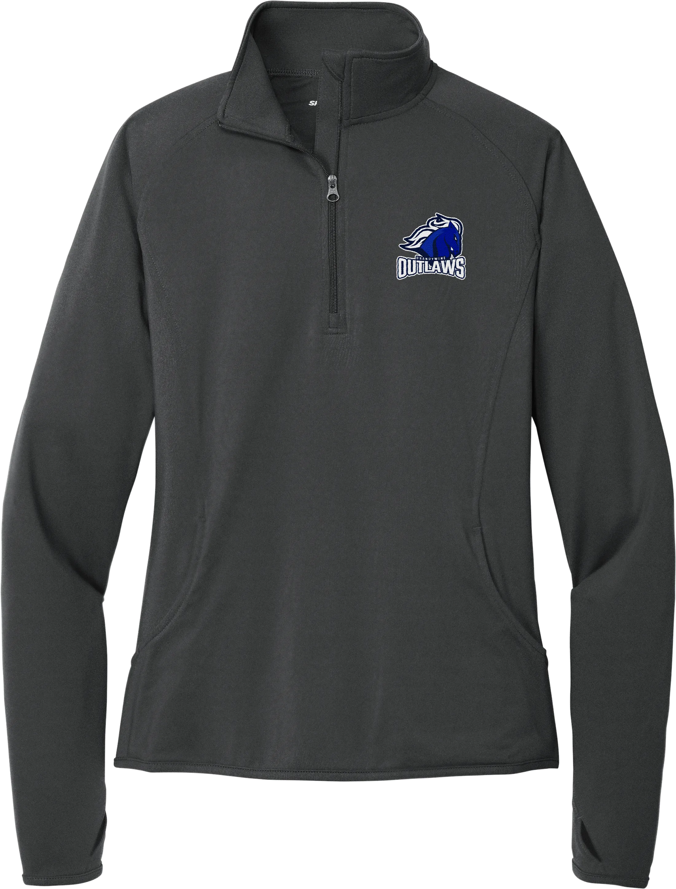 Brandywine Outlaws Ladies Sport-Wick Stretch 1/4-Zip Pullover