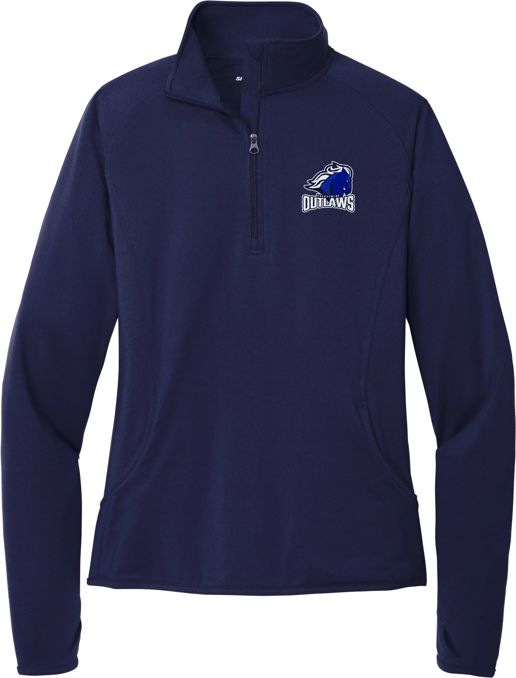 Brandywine Outlaws Ladies Sport-Wick Stretch 1/4-Zip Pullover