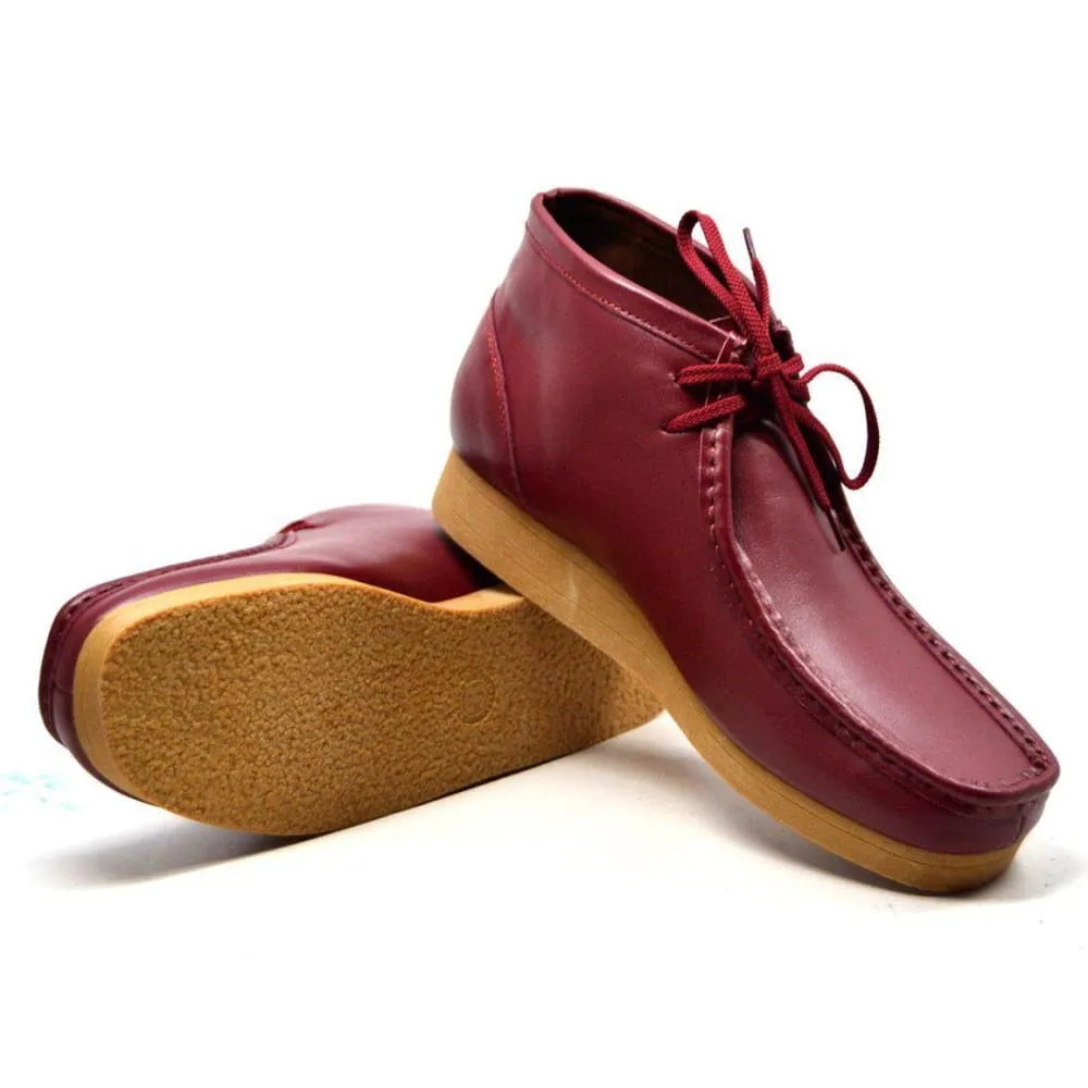 British Walkers New Castle 2 Wallabee Boots Men's Bordeaux Leather