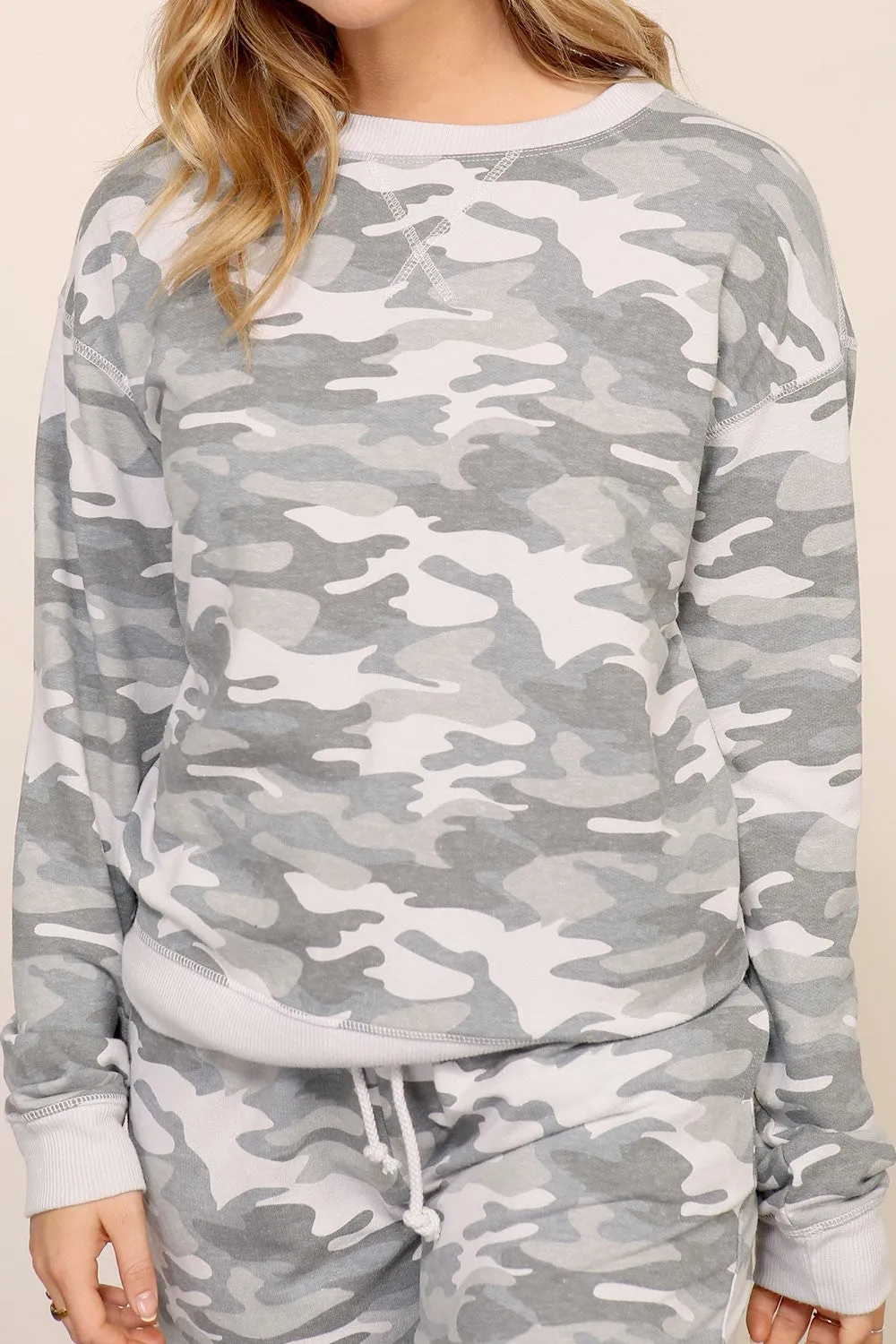 Camo French Terry Sweatshirt**DEAL- COUPON EXCLUDED