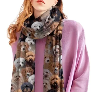 Cavoodle Print Winter Scarf