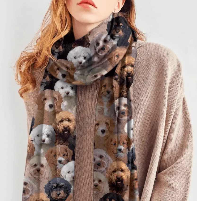 Cavoodle Print Winter Scarf