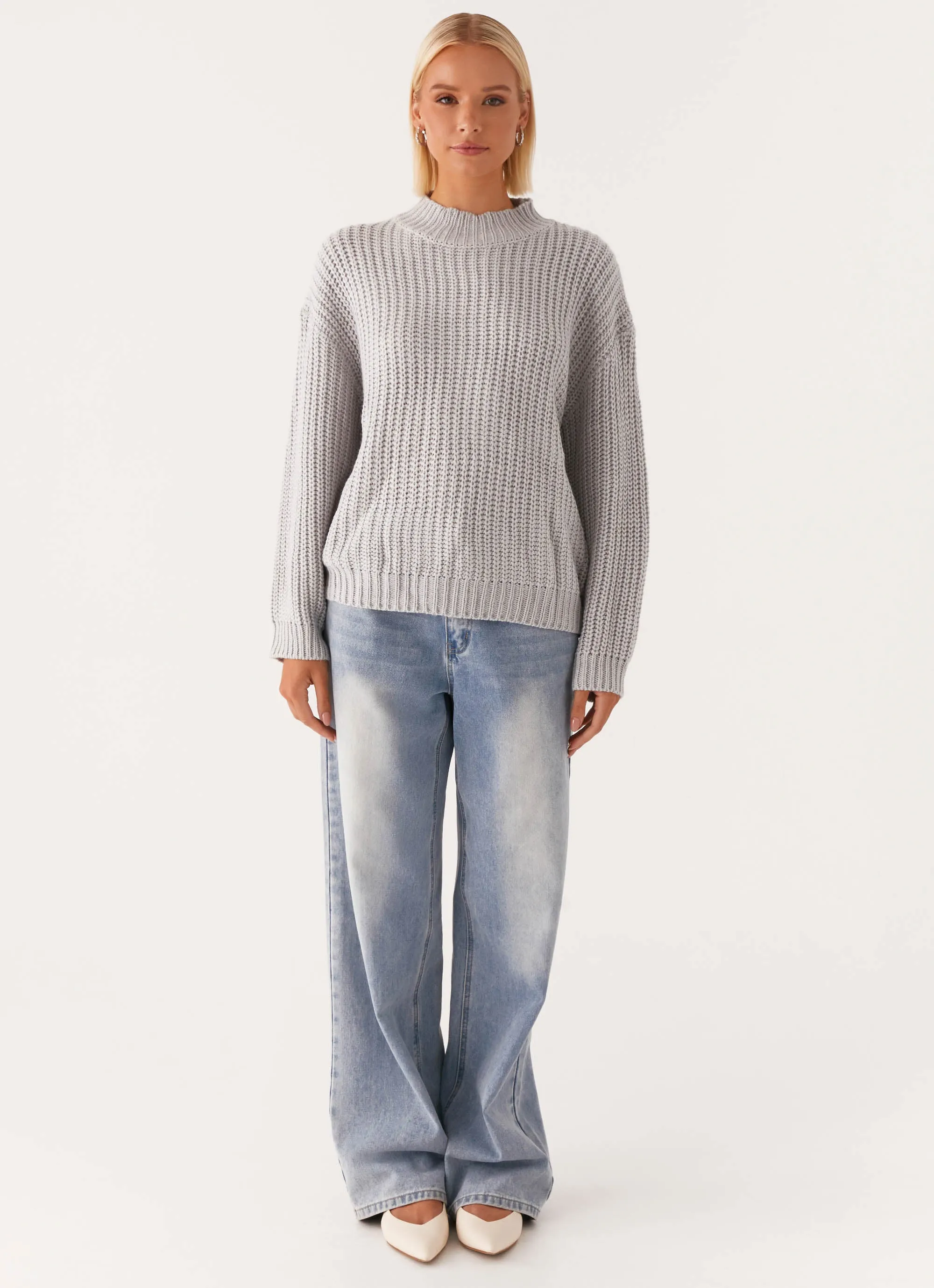 Chester Knit Sweater - Grey