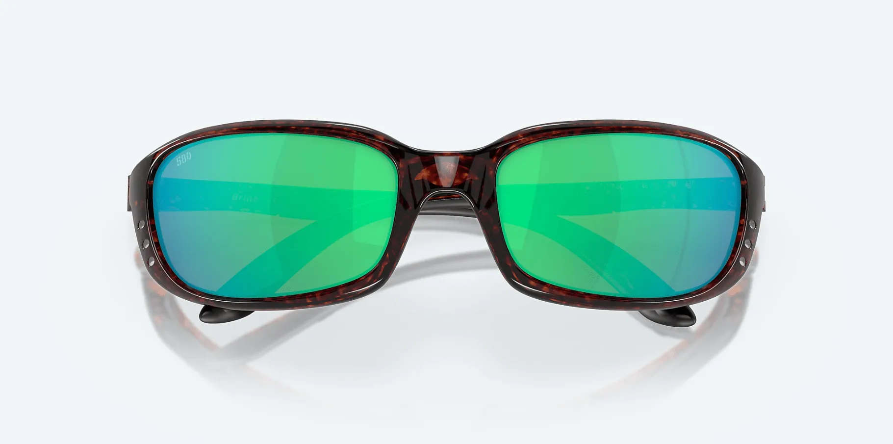 Costa Del Mar Brine Tortoise Frame/Green Mirror Lens Sunglasses