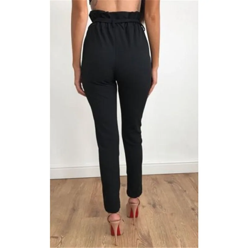 Drawstring High Waist Pants