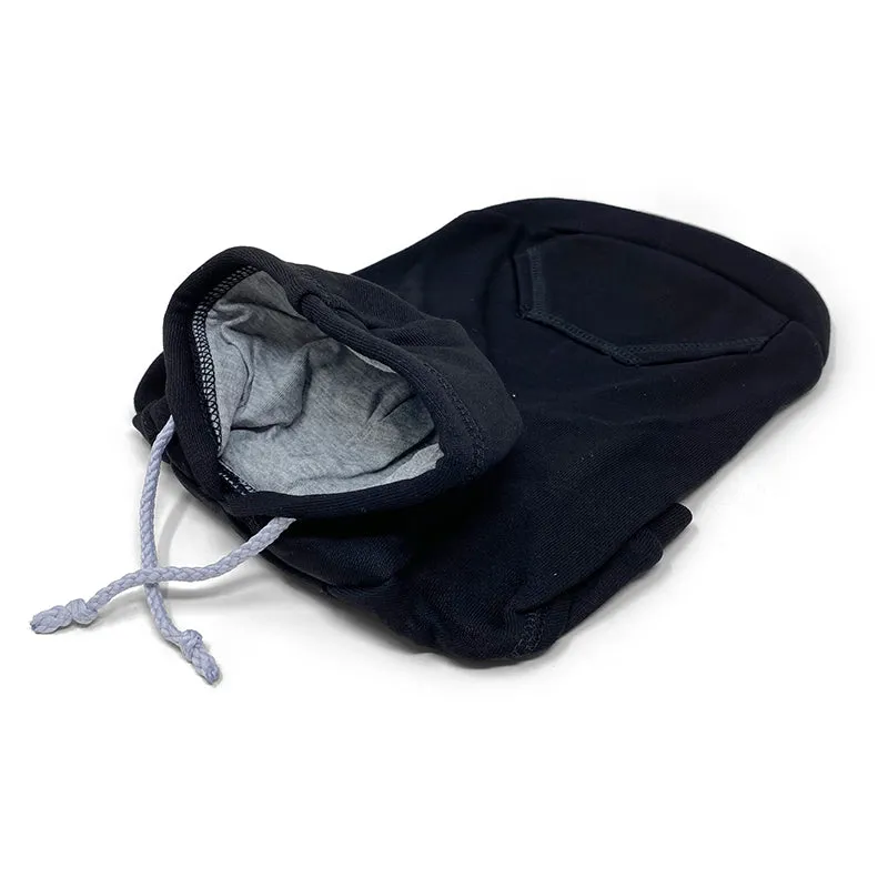 drawstring hoody - black