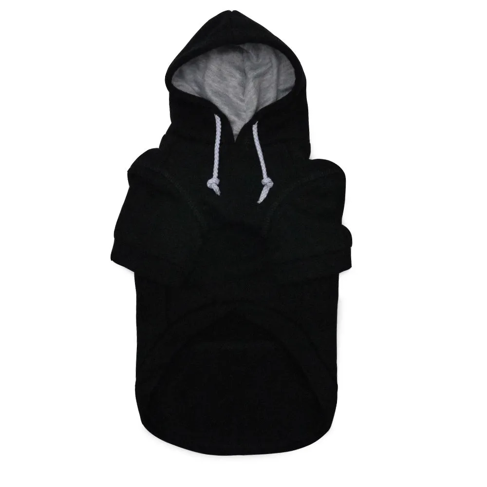 drawstring hoody - black