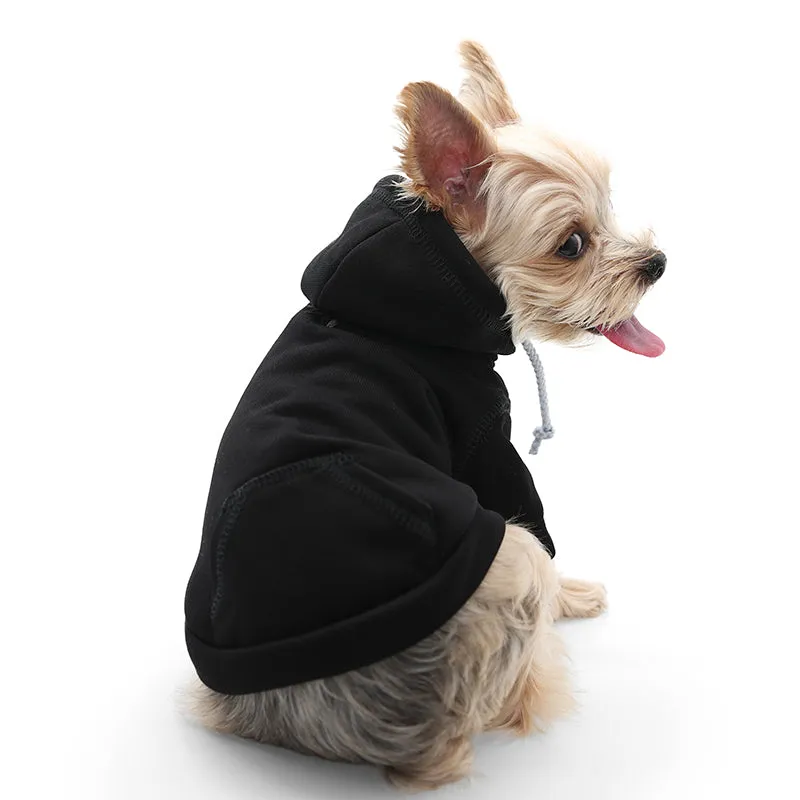 drawstring hoody - black