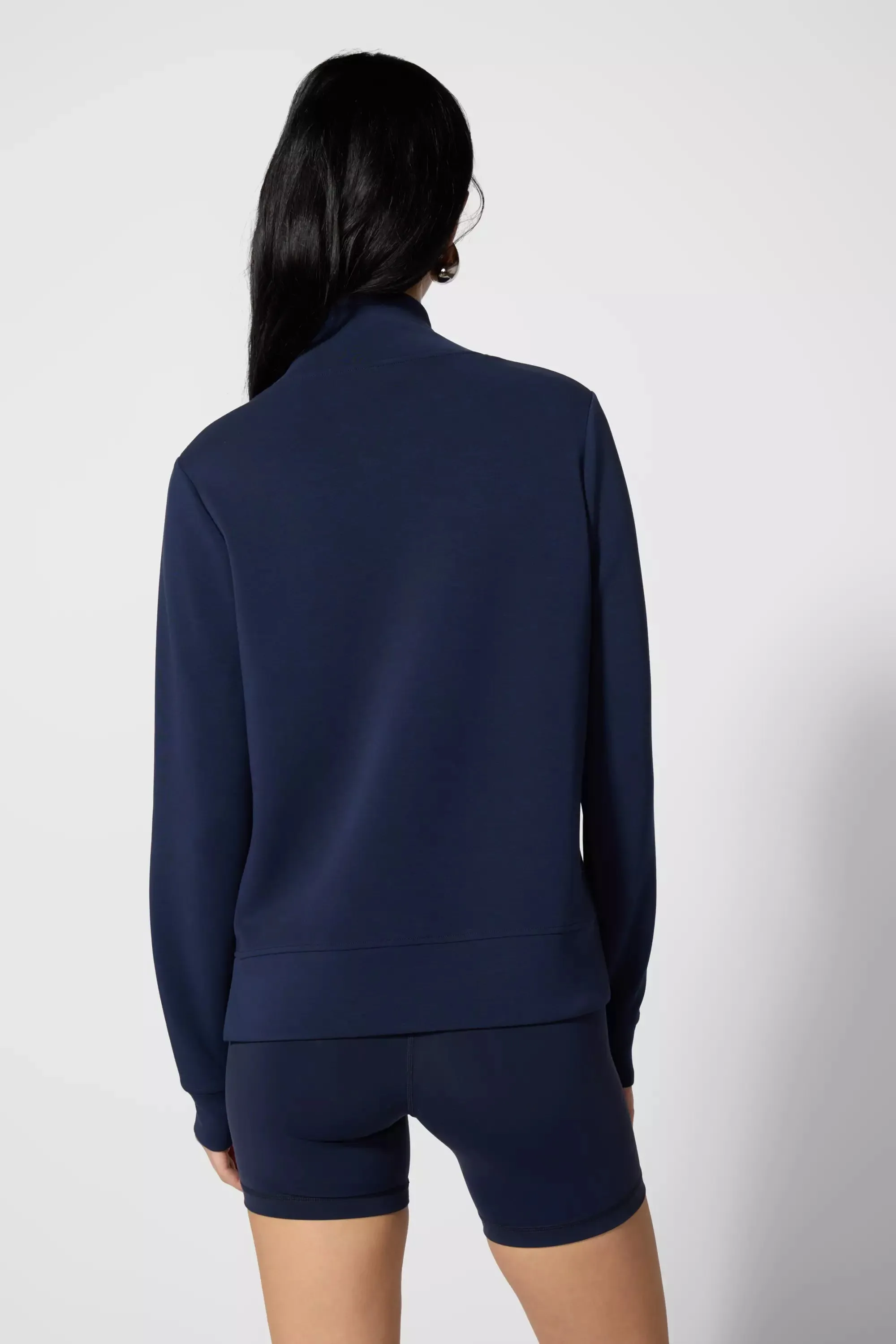 Dreamweave Mock Neck Sweatshirt - Navy Blazer