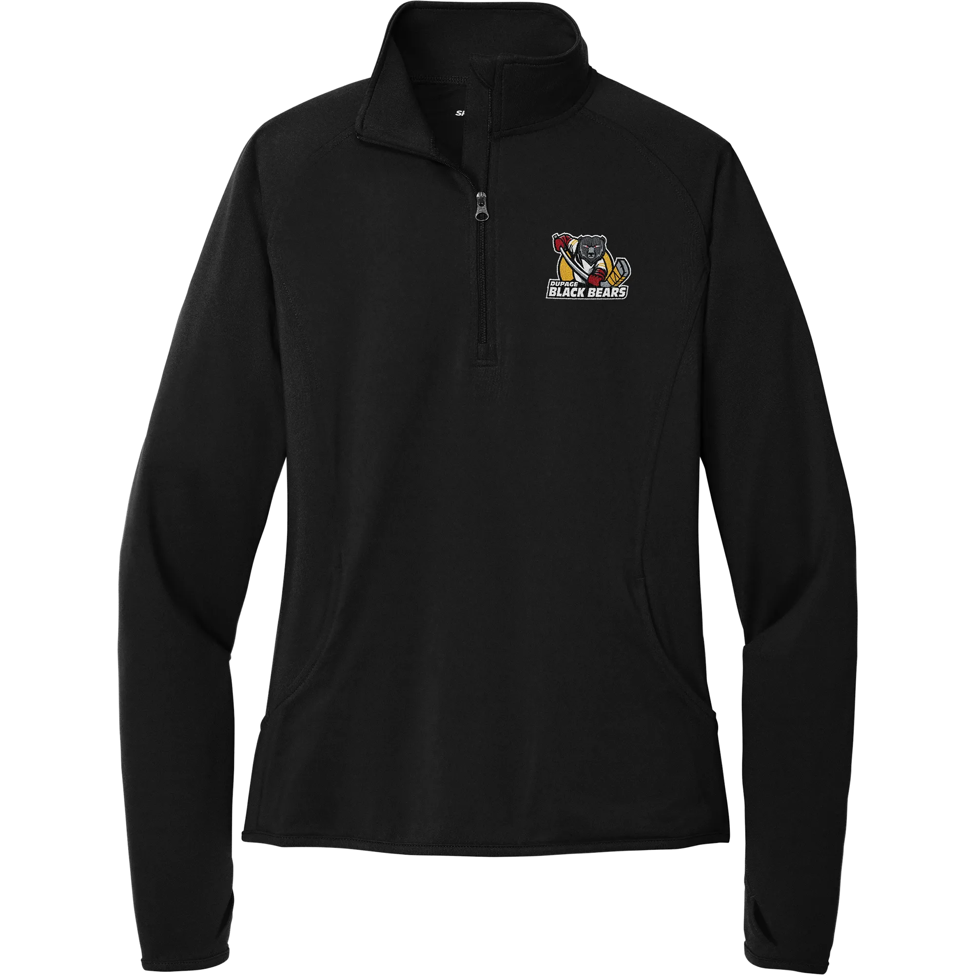 Dupage Black Bears Ladies Sport-Wick Stretch 1/4-Zip Pullover