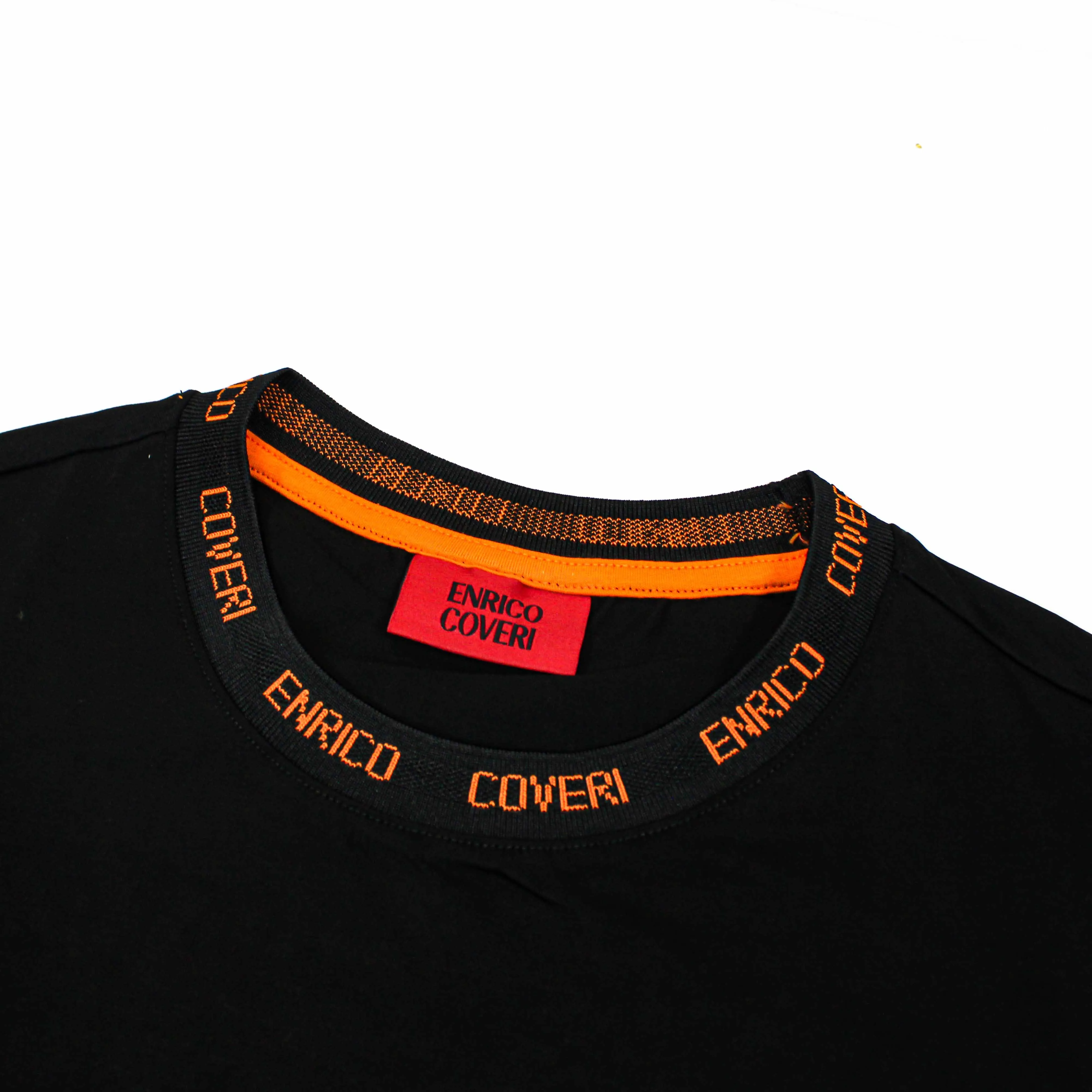 Enrico Coveri Black Logo Signature Crew T shirt