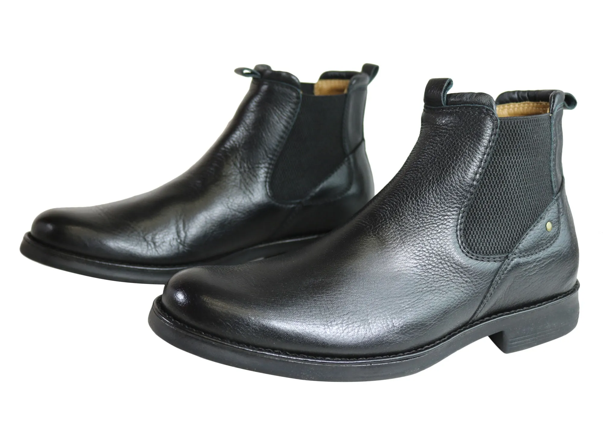 Ferricelli Roy Mens Comfortable Leather Chelsea Boots Made In Brazil