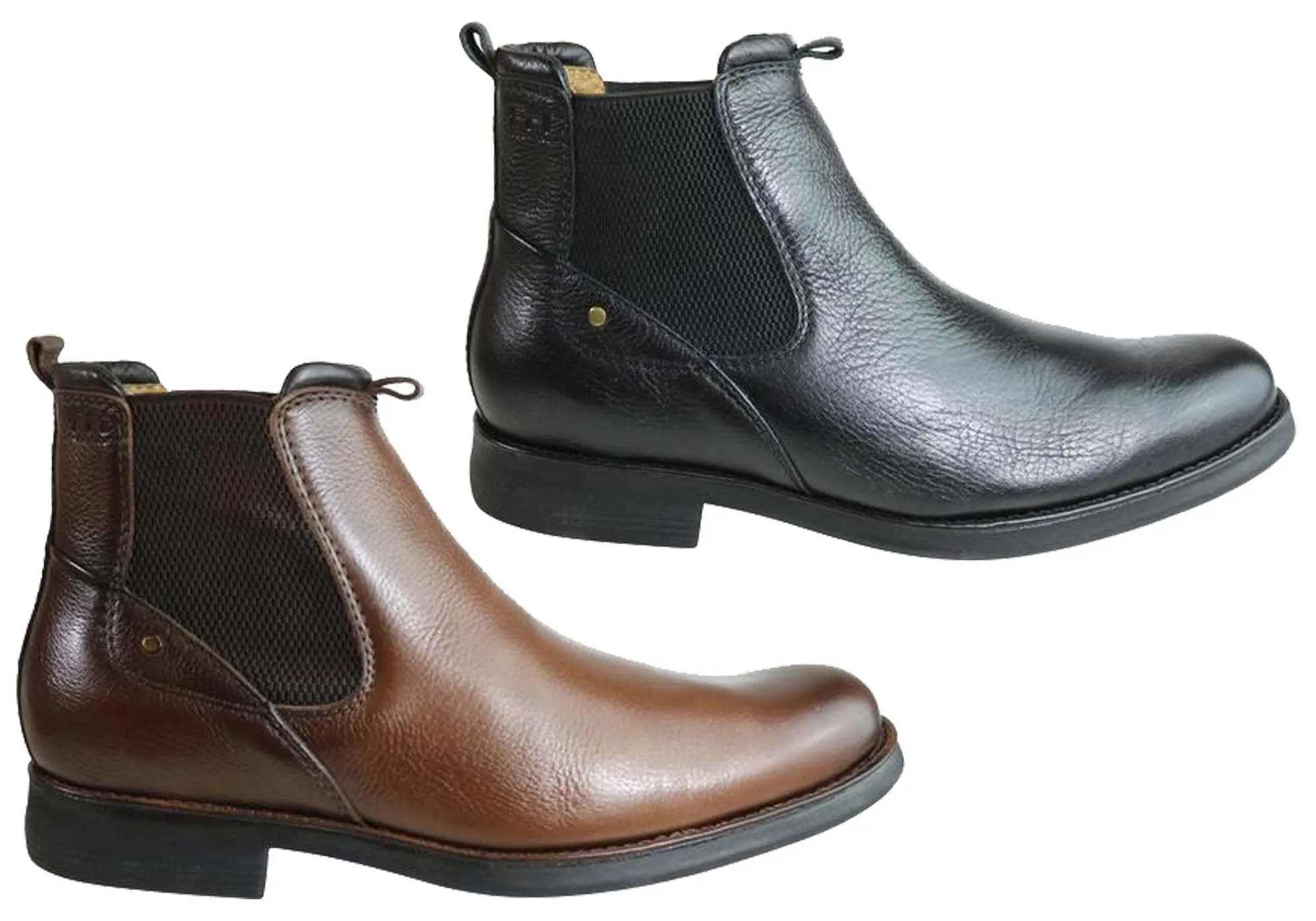 Ferricelli Roy Mens Comfortable Leather Chelsea Boots Made In Brazil