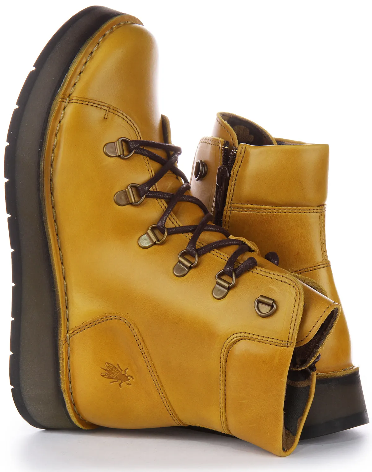 Fly London Roxy094 In Mustard For Women