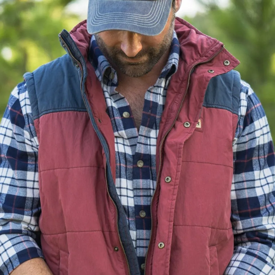 Hudson Vest | Red & Navy