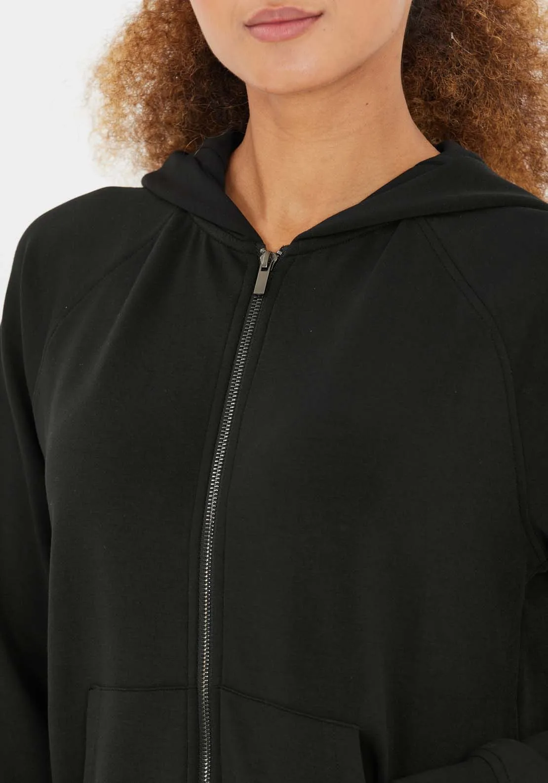 Jacey With Full Zip - Black