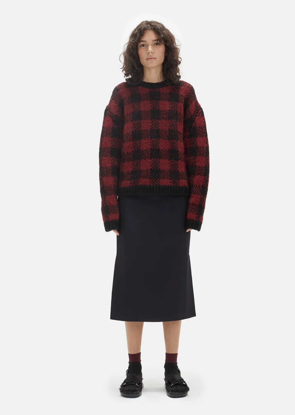 Jacquard Check Sweater