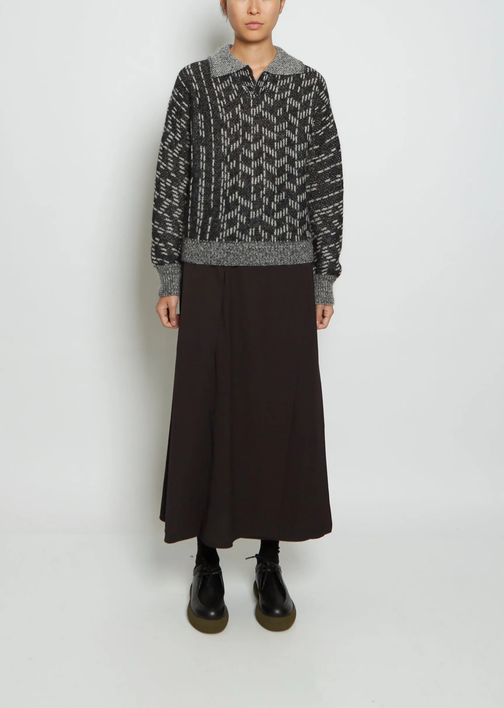 Jacquard Mohair Wool Jumper