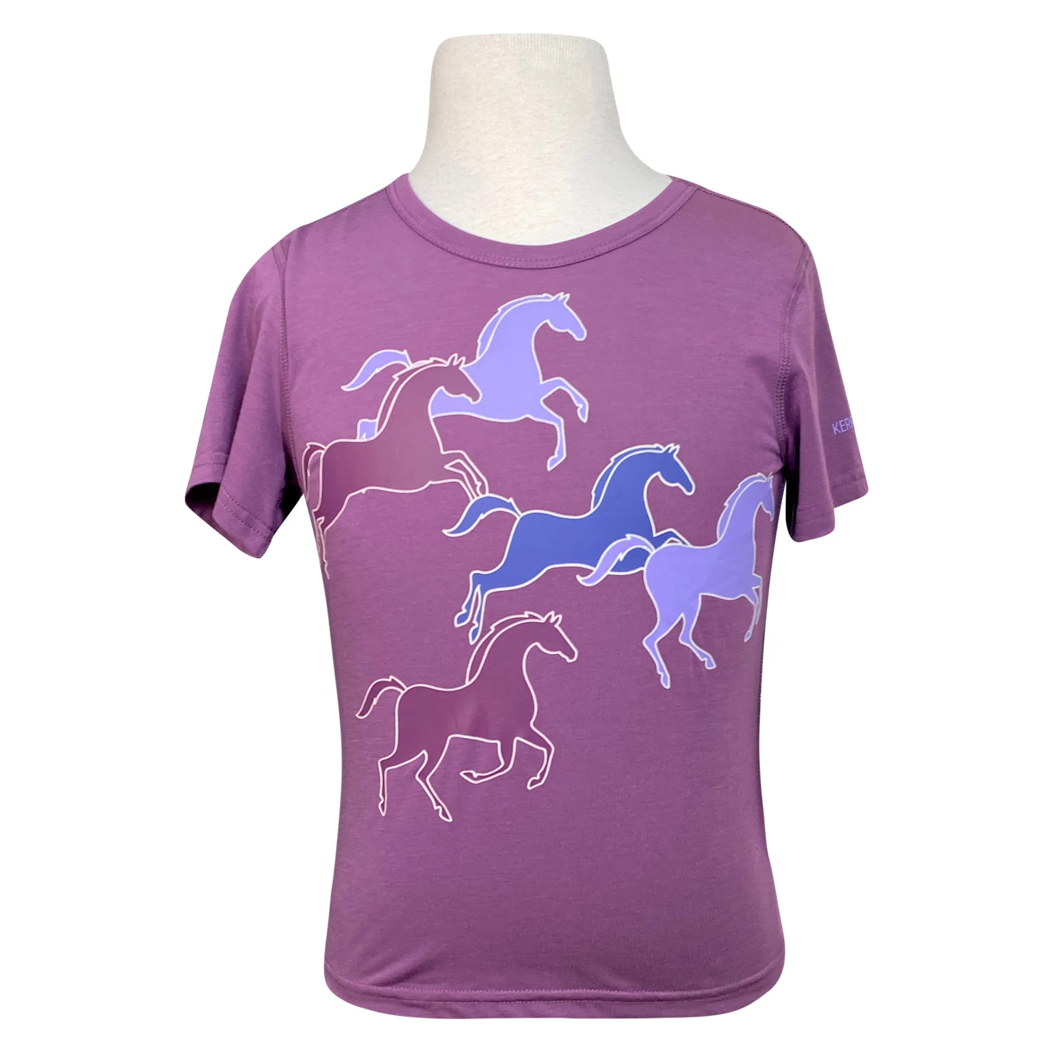 Kerrits 'Playful Ponies' Tee in Purple Horses - Children's Large