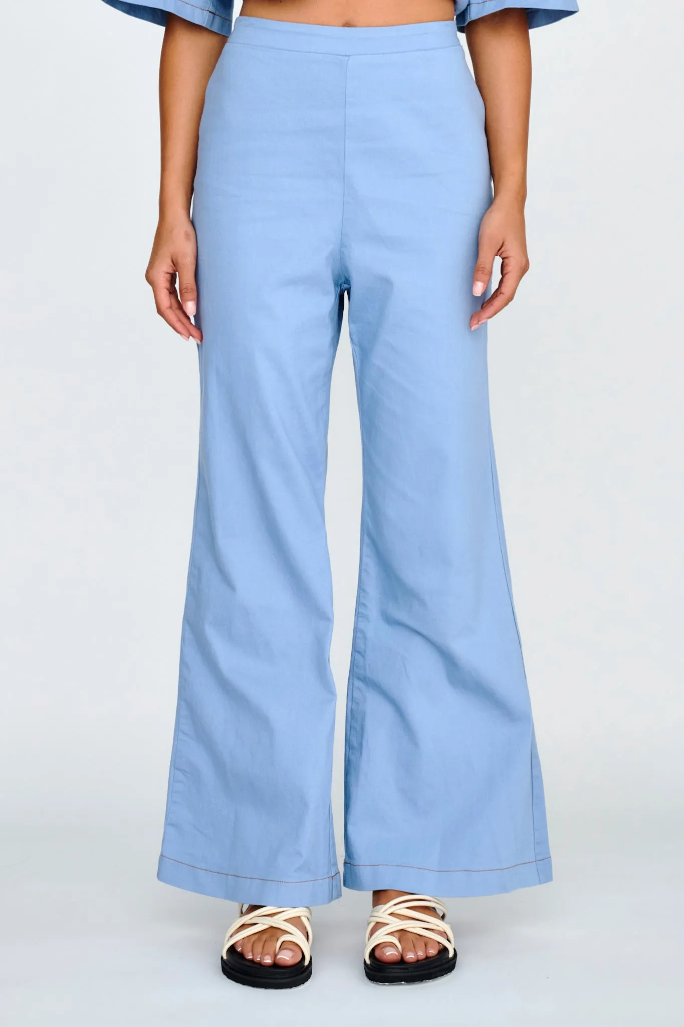 Light Aura Long Pants Denim Blue