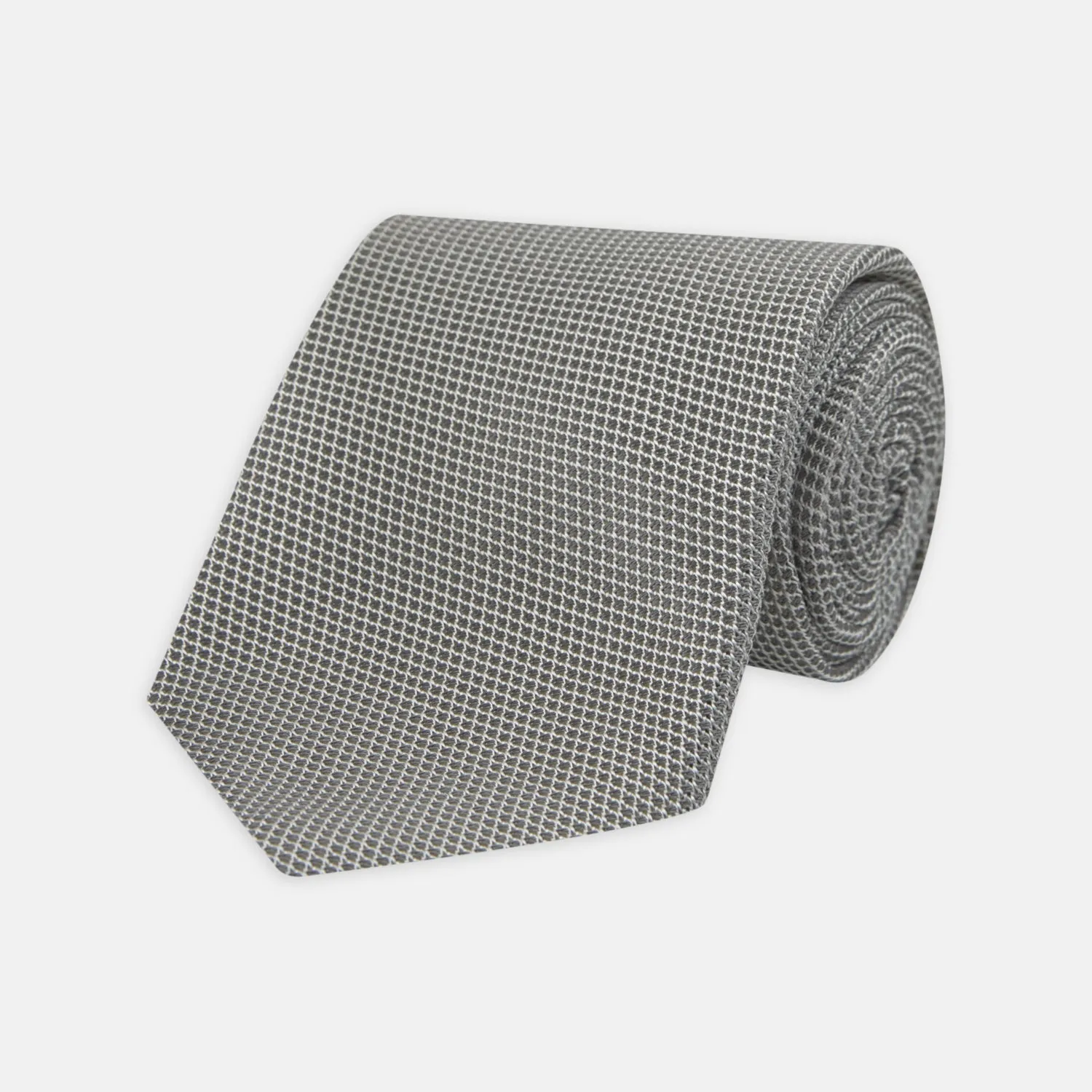 Light Grey Grenadine Silk Tie