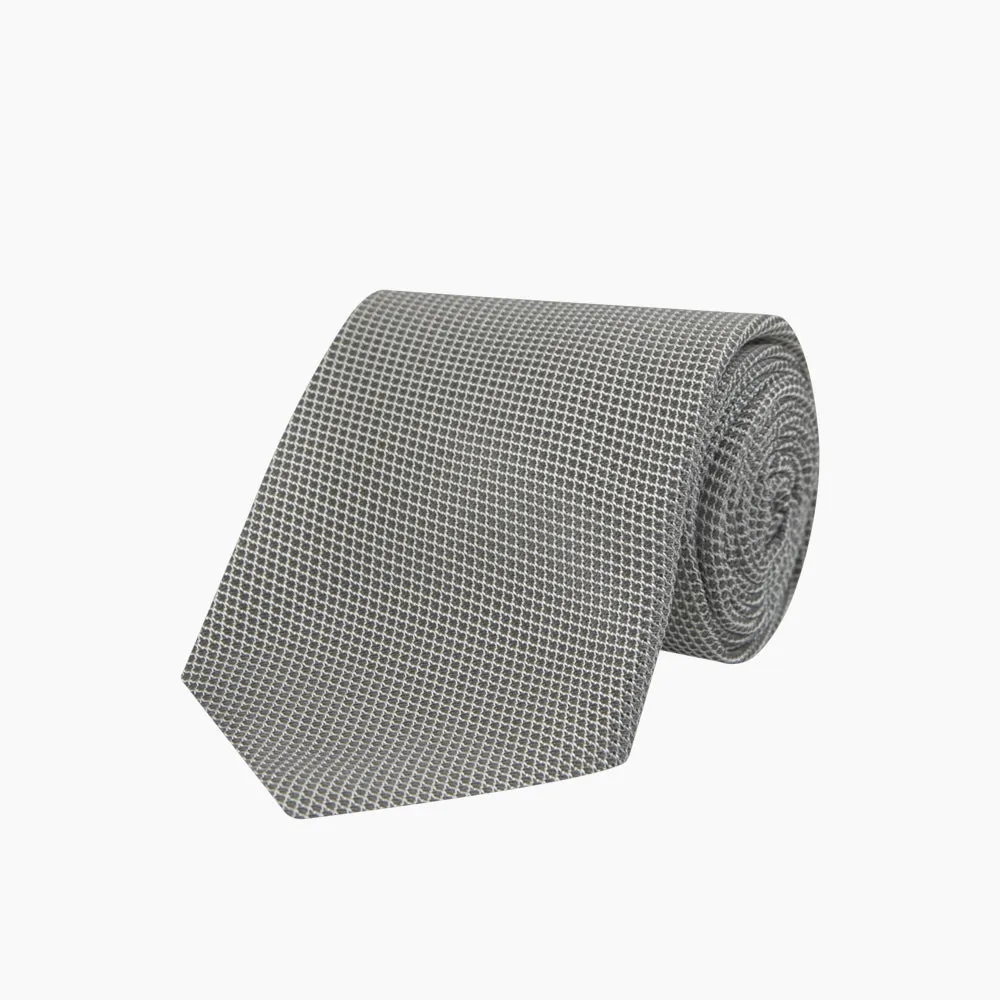 Light Grey Grenadine Silk Tie