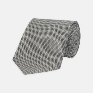 Light Grey Grenadine Silk Tie