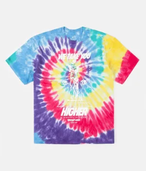 Nike Tie Dye Higher T-Shirt - White / Multicolour