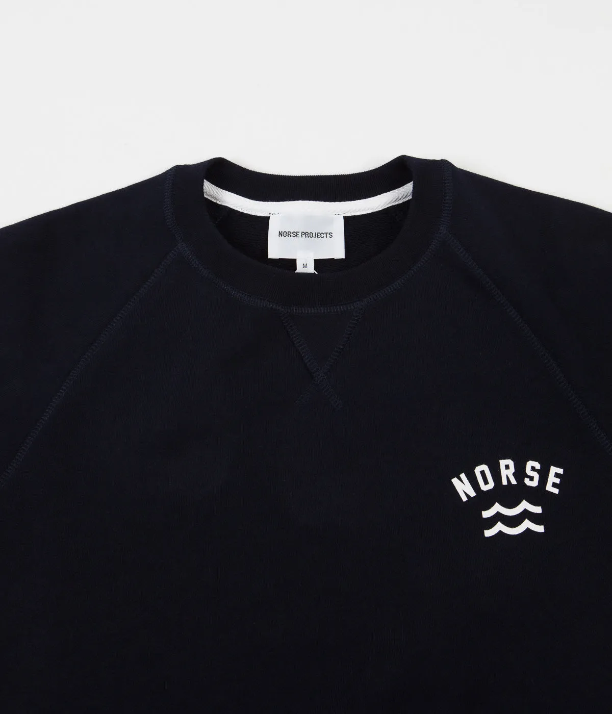 Norse Projects Ketel Ivy Wave Logo Crewneck Sweatshirt - Dark Navy