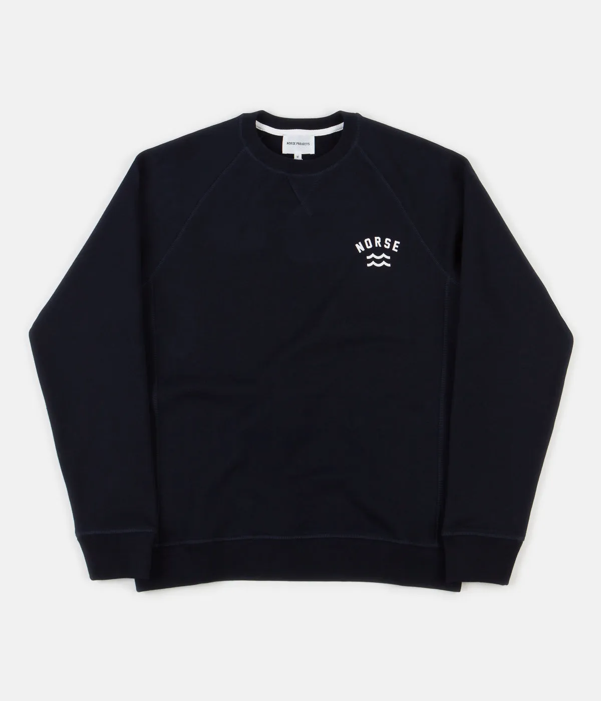 Norse Projects Ketel Ivy Wave Logo Crewneck Sweatshirt - Dark Navy