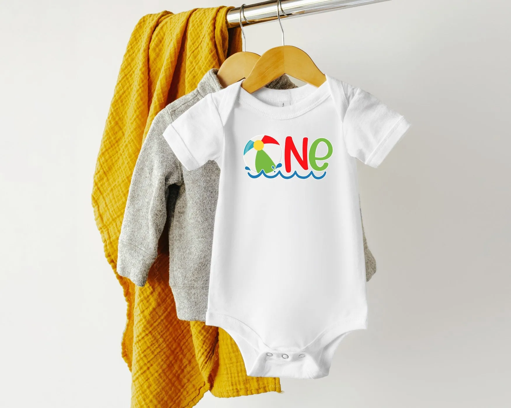 One Beach Ball Personalized Bodysuit or T-Shirt