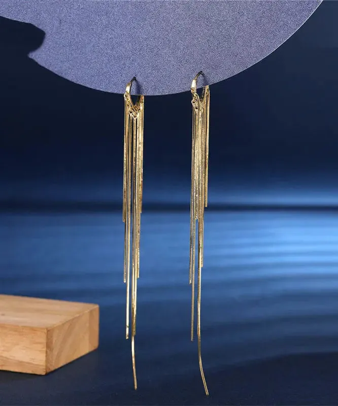 Overgild Tassel Drop Earrings