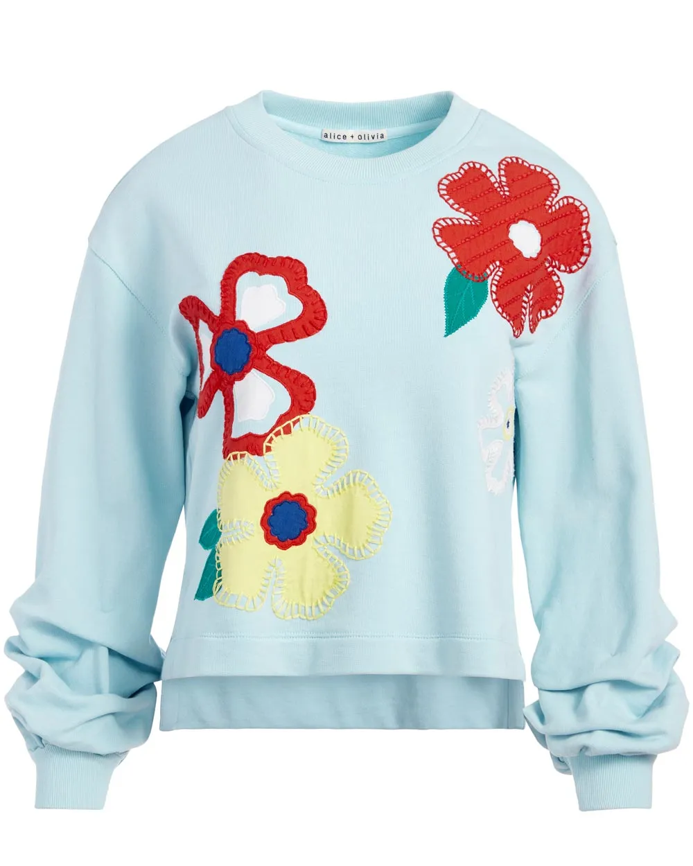 Powder Blue Embroidered Gaia Sweatshirt