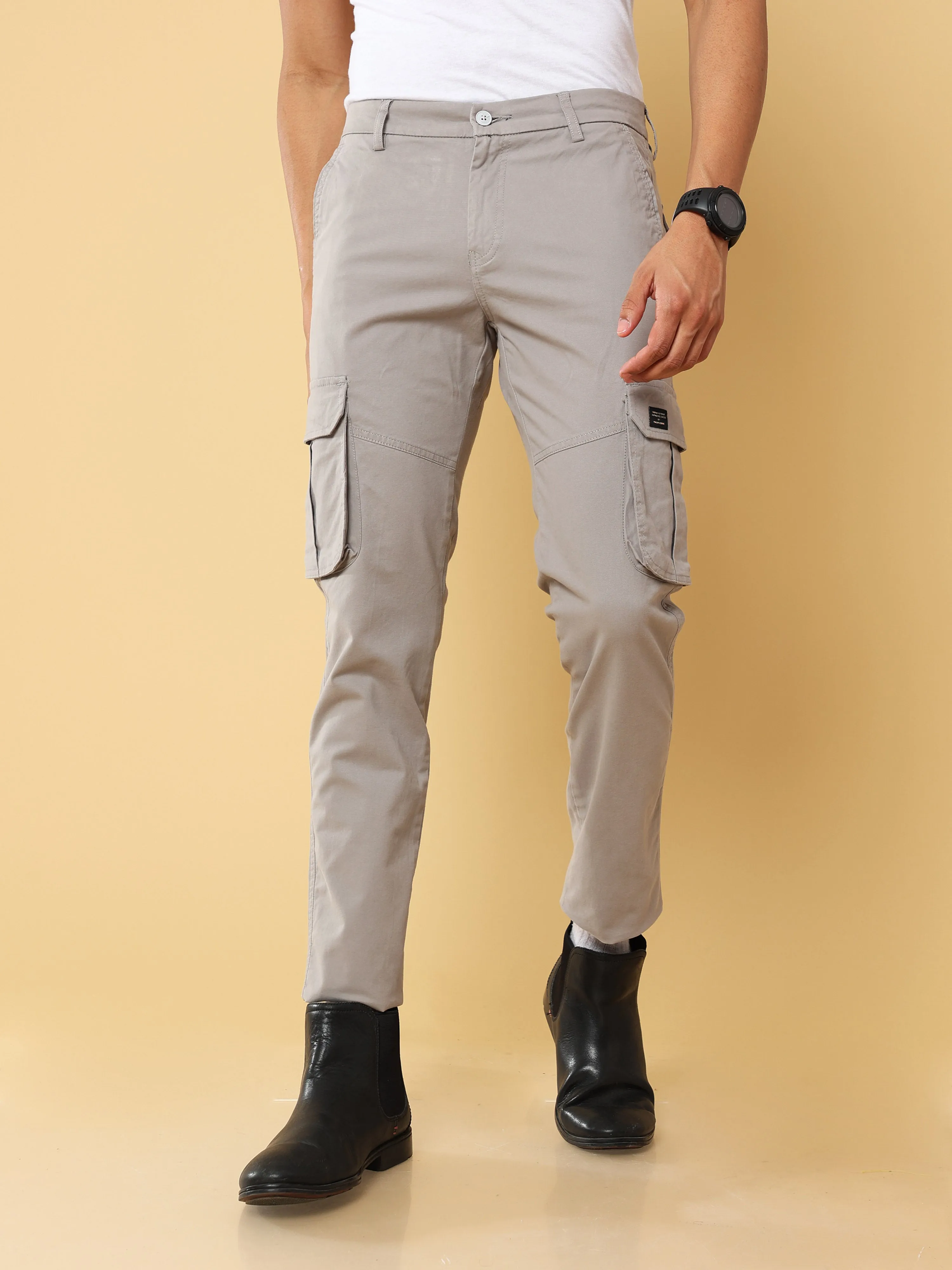 Premium Light Grey Cargo Pant