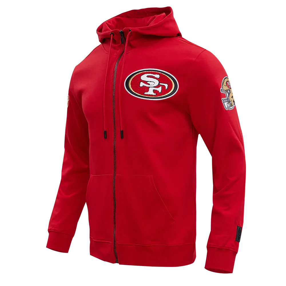 Pro Standard Men's San Francisco 49ers 4-Hit Full-Zip Hoodie-Scarlet