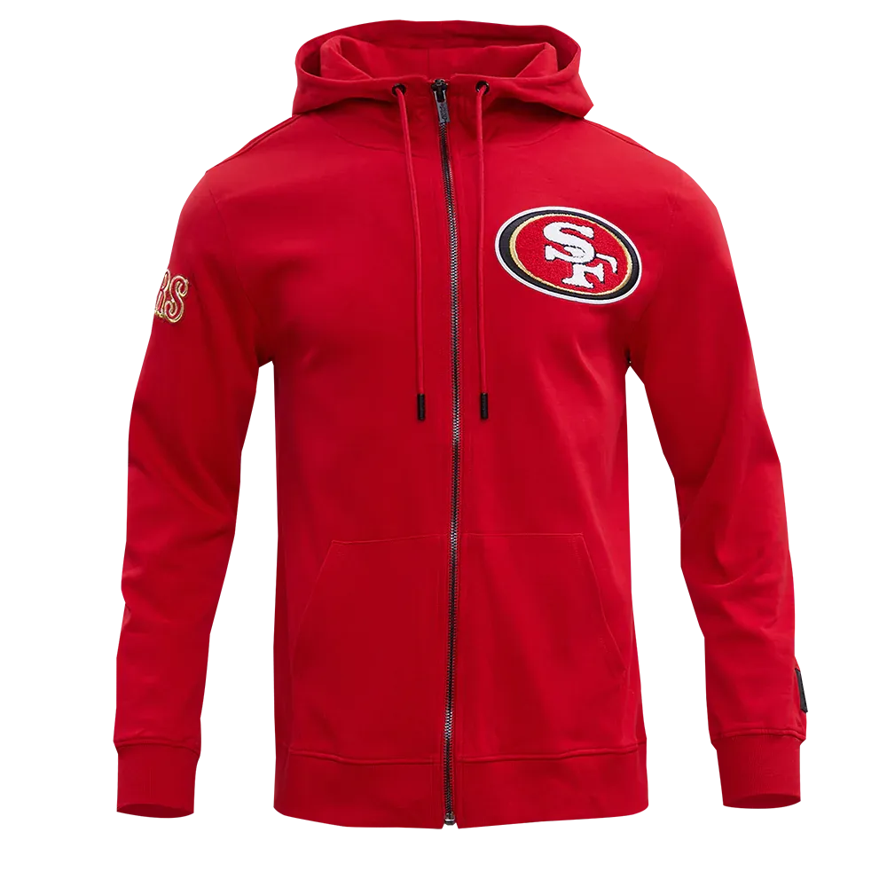 Pro Standard Men's San Francisco 49ers 4-Hit Full-Zip Hoodie-Scarlet