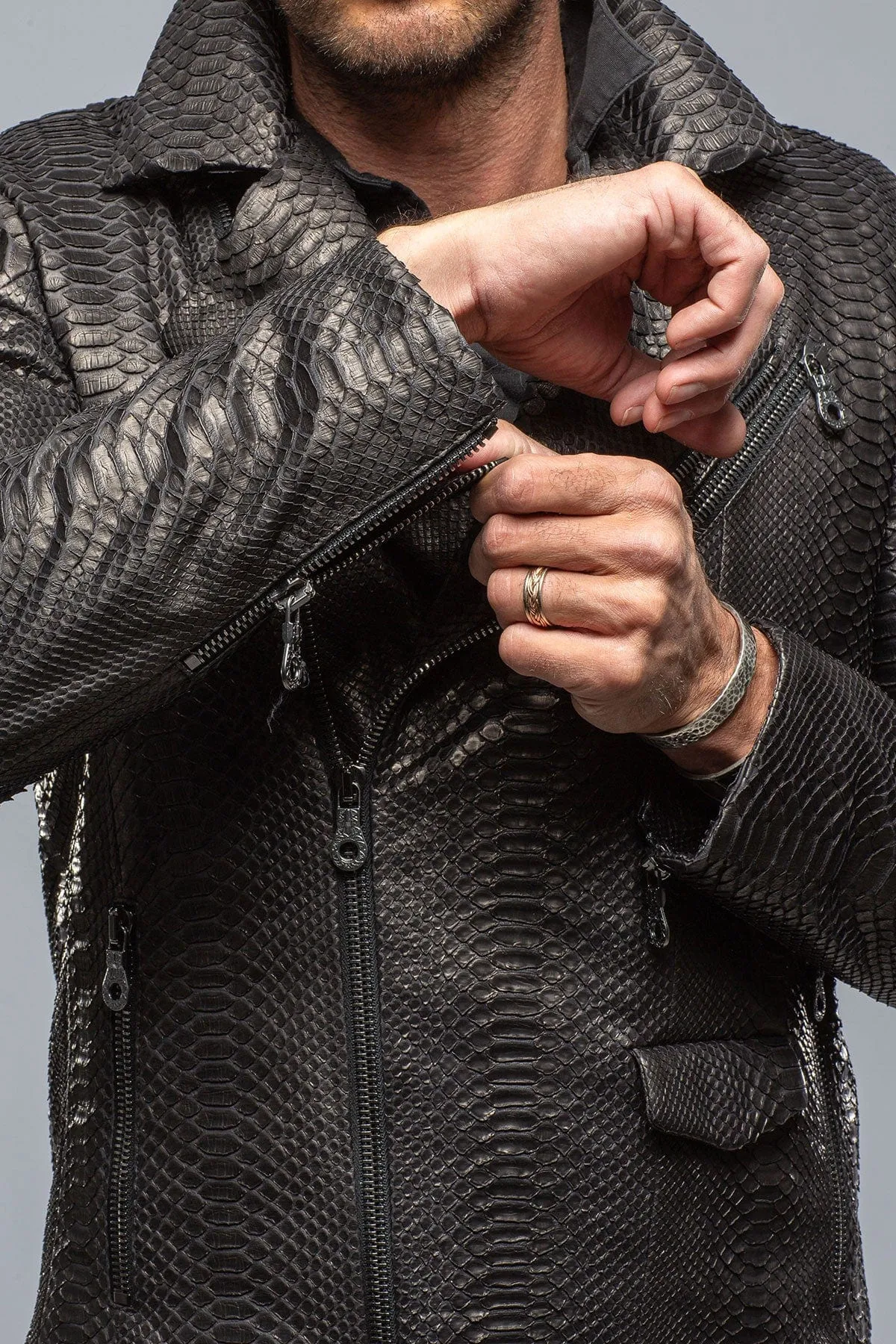 Python Moto Jacket in Black