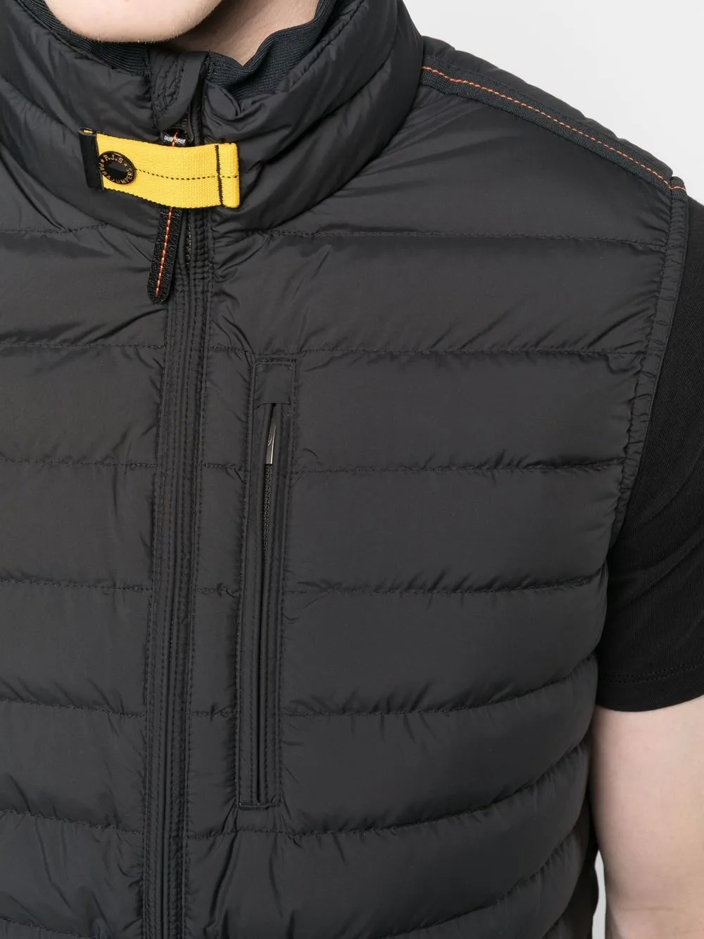 quilted zip-up gilet