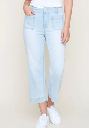 Renuar Light Wash Wide Leg Jean