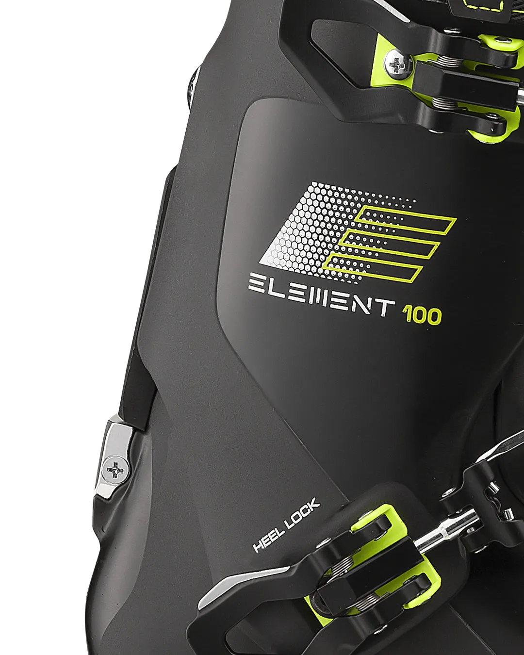 Roxa Element 100 Ski Boots - Sleek Black Design | Comfortable and Versatile for Intermediate to Advanced Skiers